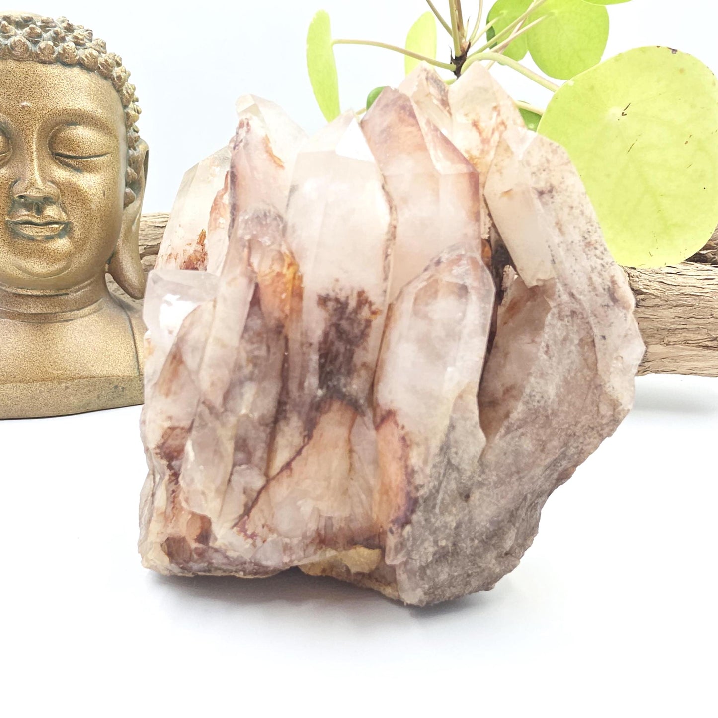 Large Raw Fire Quartz Cluster – Strength, Confidence & Root Chakra Energy Crystal, 1030g