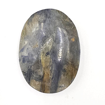 Kyanite Palm Stone – Energy Alignment, Calm & Throat Chakra Crystal, 45g