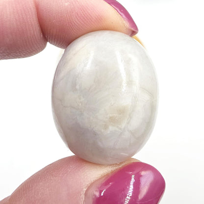 White Agate Tumble Stones – Calm, Emotional Balance & Healing Crystal, 2-3cm