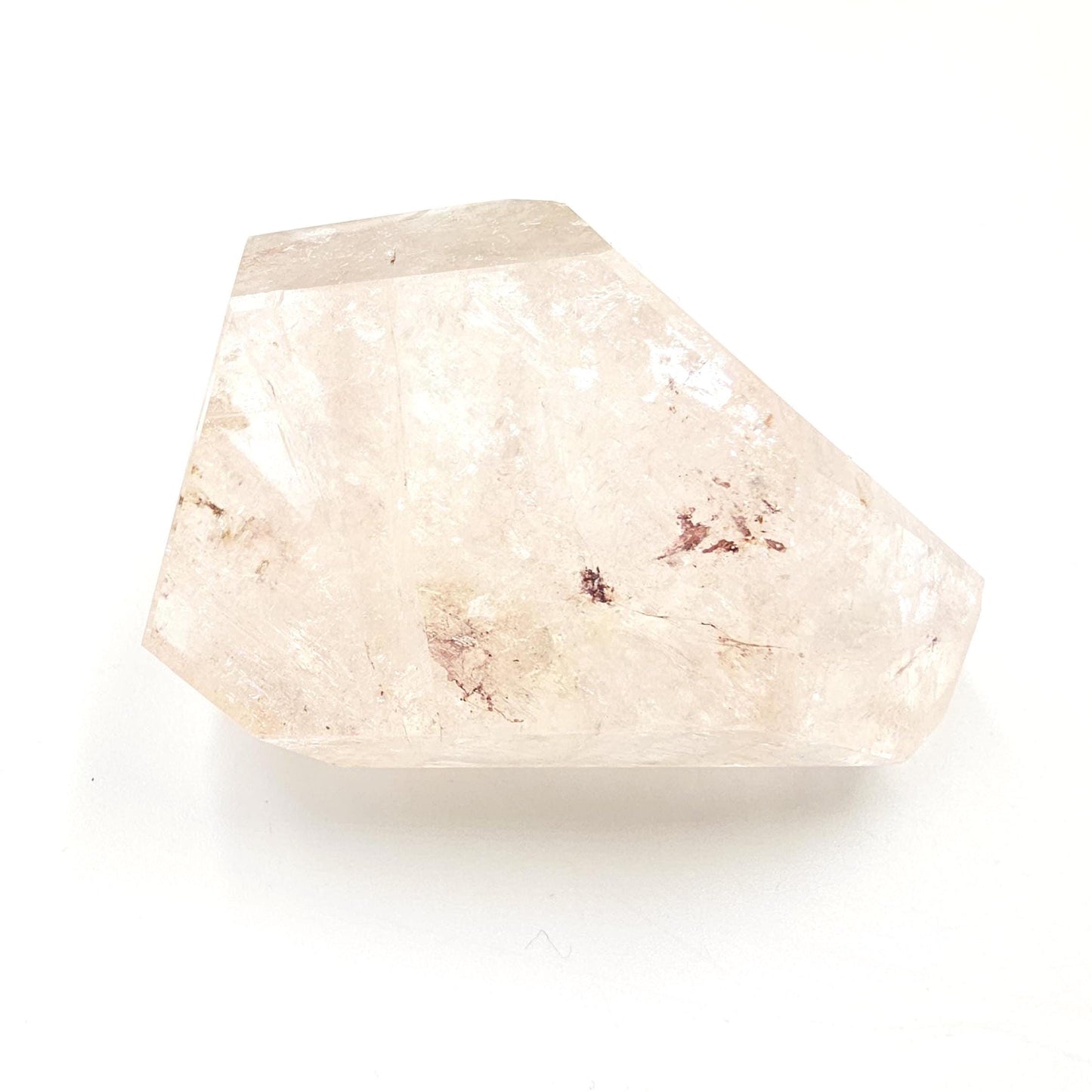 Pink Lemurian Quartz Freeform with Rainbow Flashes – Spiritual Growth, Love & Energy Amplification Crystal, 155g