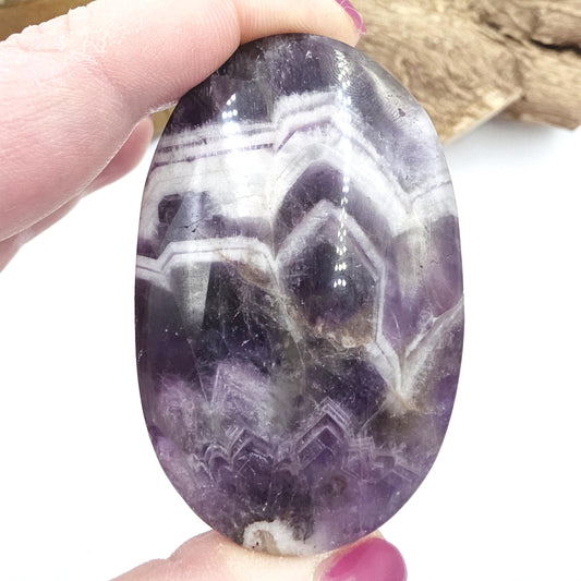 Large Dream Amethyst Palm Stone - Intuition & Spiritual Protection Crystal, 105g