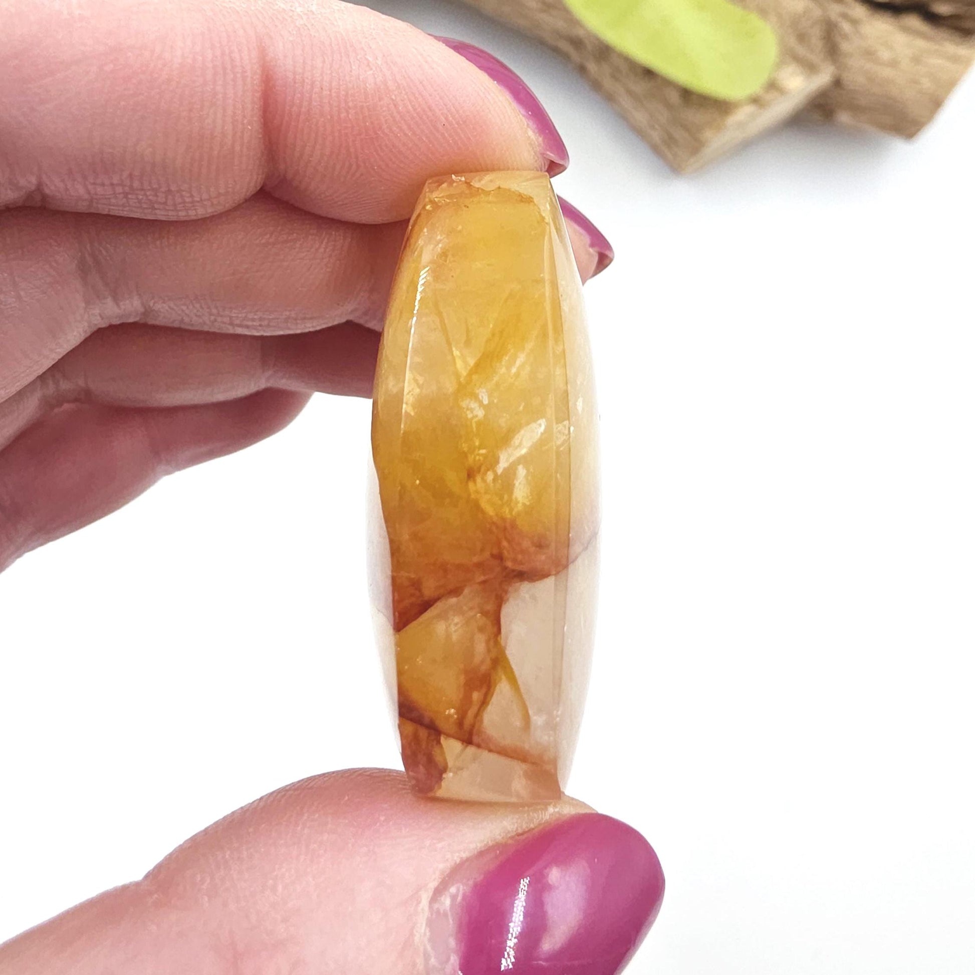 Little Golden Healer Palm Stone – Deep Healing & Spiritual Balance Crystal, 40g