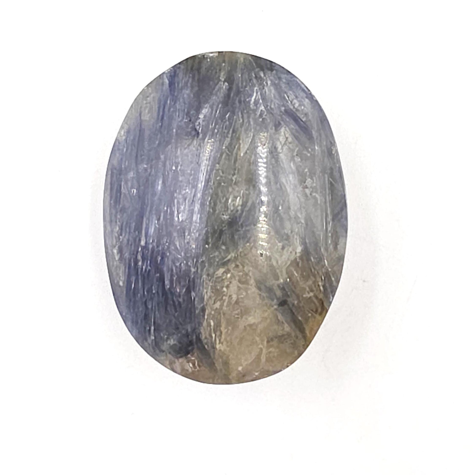 Kyanite Palm Stone – Energy Alignment, Calm & Throat Chakra Crystal, 70g