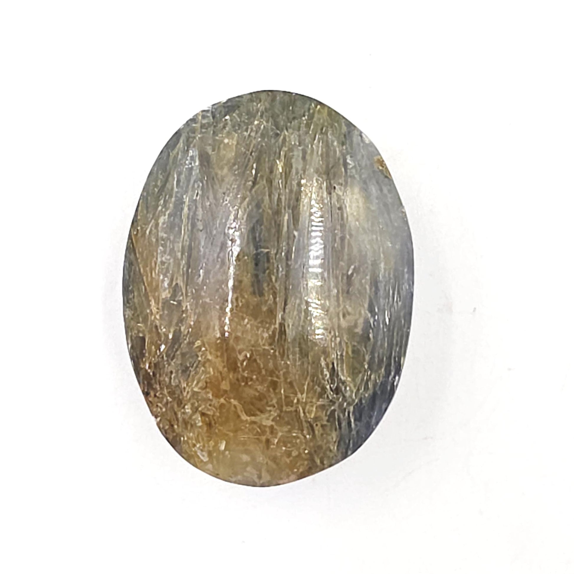 Kyanite Palm Stone – Energy Alignment, Calm & Throat Chakra Crystal, 70g