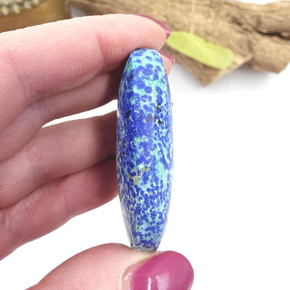 Rare Azurite Palm Stone - Intuition & Spiritual Insight Third Eye Chakra Crystal - 30g