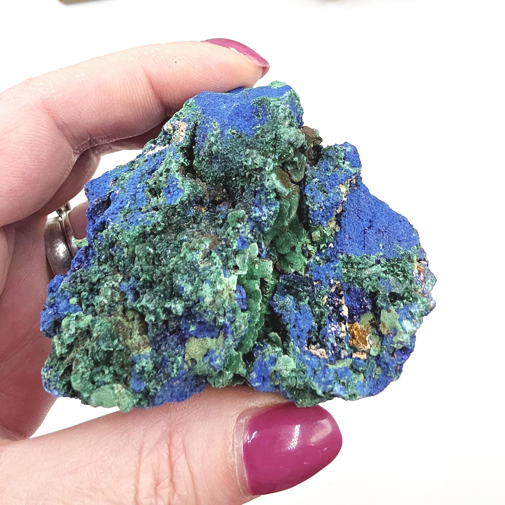 Sparkly Raw Azurite Specimen – Intuition, Insight & Third Eye Chakra Crystal, 240g