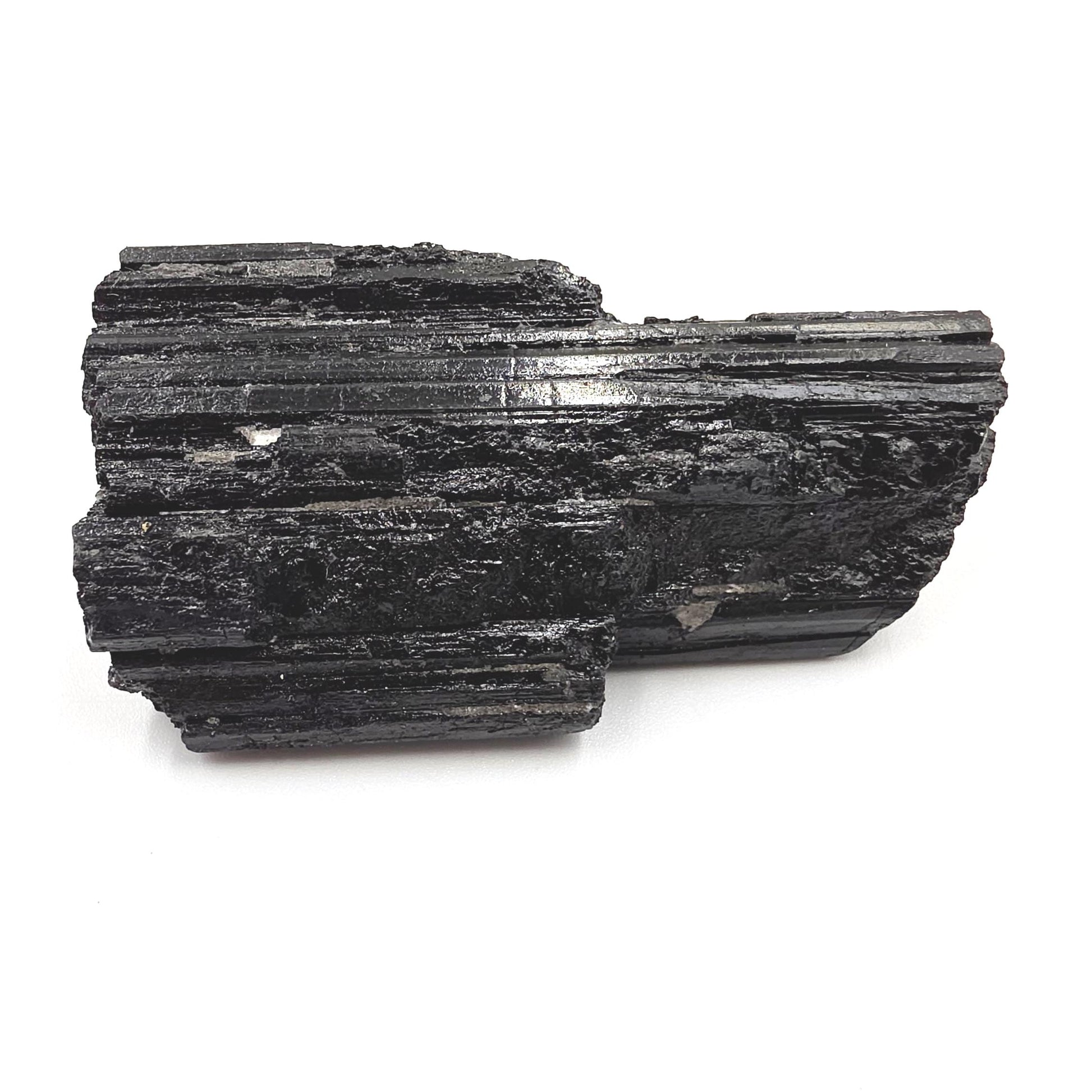 Flashy Raw Black Tourmaline Specimen - Natural Protection and Grounding Crystal - 70g