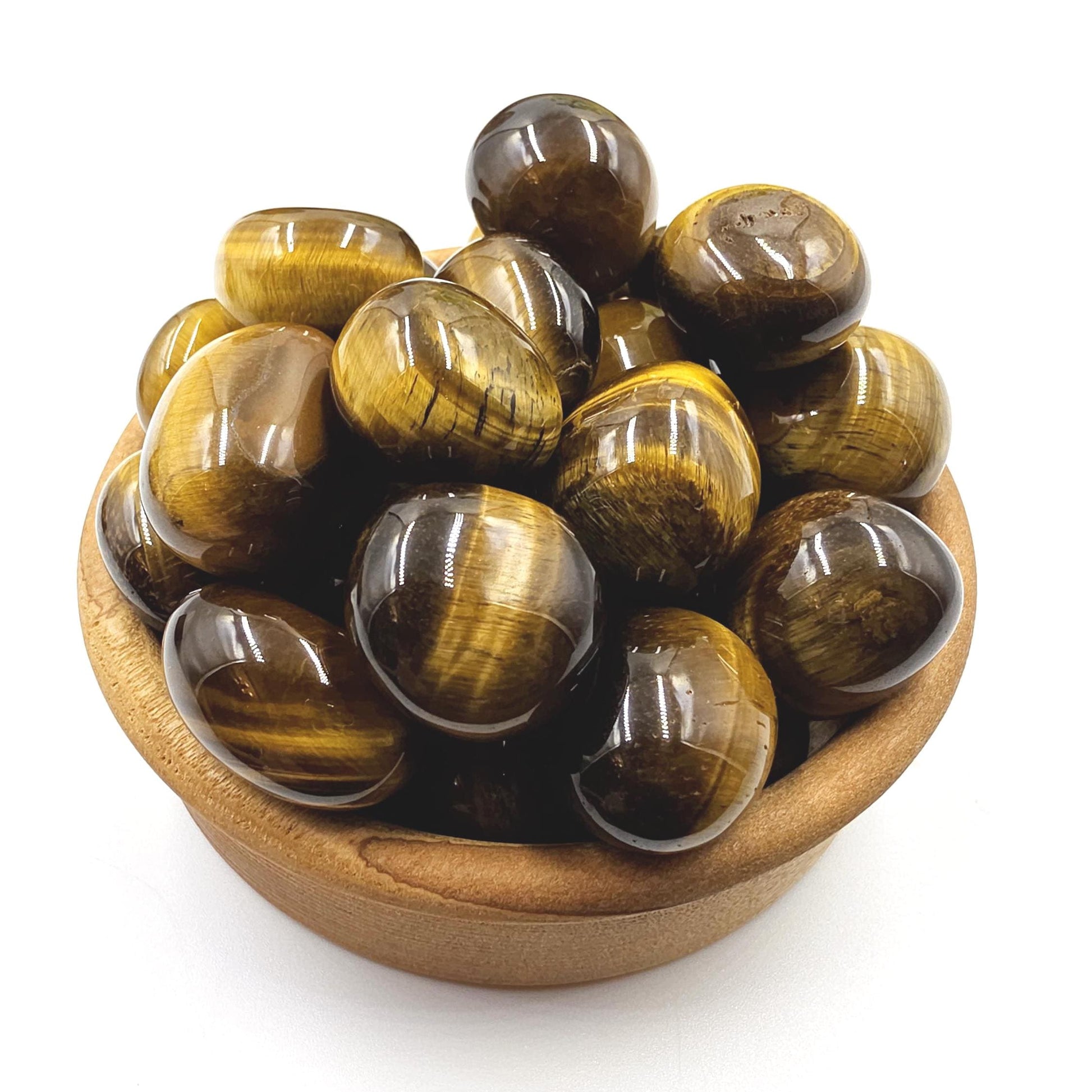 Golden Yellow Tiger’s Eye Tumble Stones – Confidence, Protection & Solar Plexus Chakra Crystal, 2-3cm