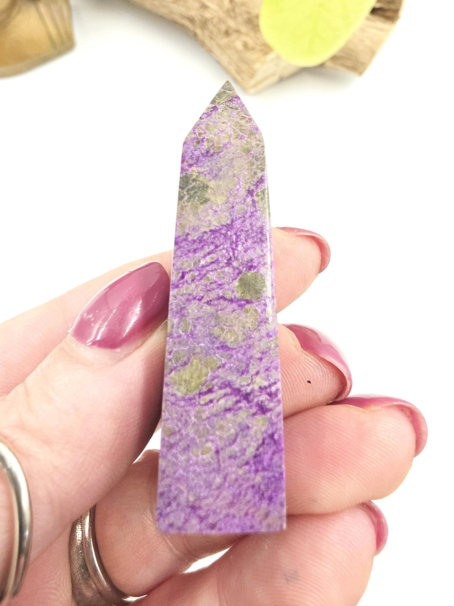 Mini Stichtite Tower - Heart Chakra and Emotional Healing - 5cm