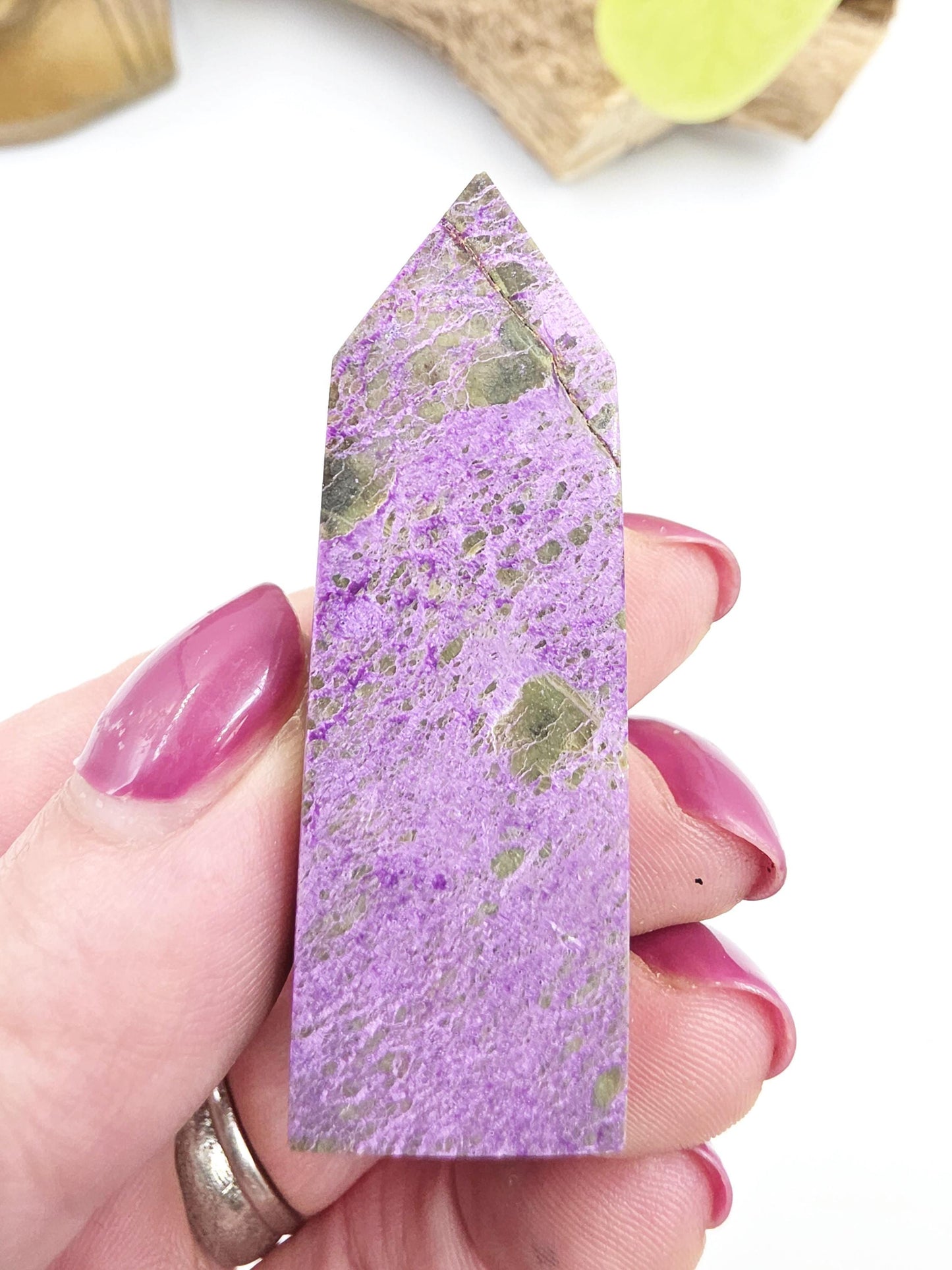 Mini Stichtite Tower - Heart Chakra and Emotional Healing - 5cm