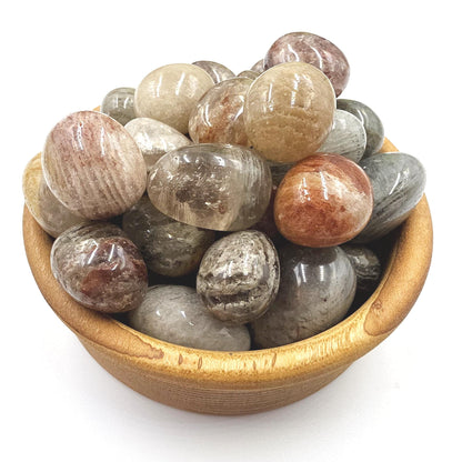 Thousand Layer Garden Quartz (Lodolite) Tumble Stones – Manifestation, Growth & Spiritual Journey Crystal, 2-3cm