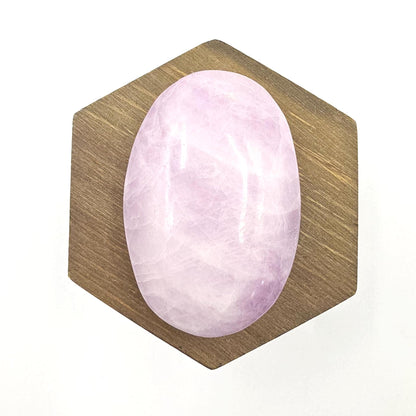 Flashy Large Kunzite Crystal Palm Stone - Heart Chakra & Emotional Healing Crystal, 135g