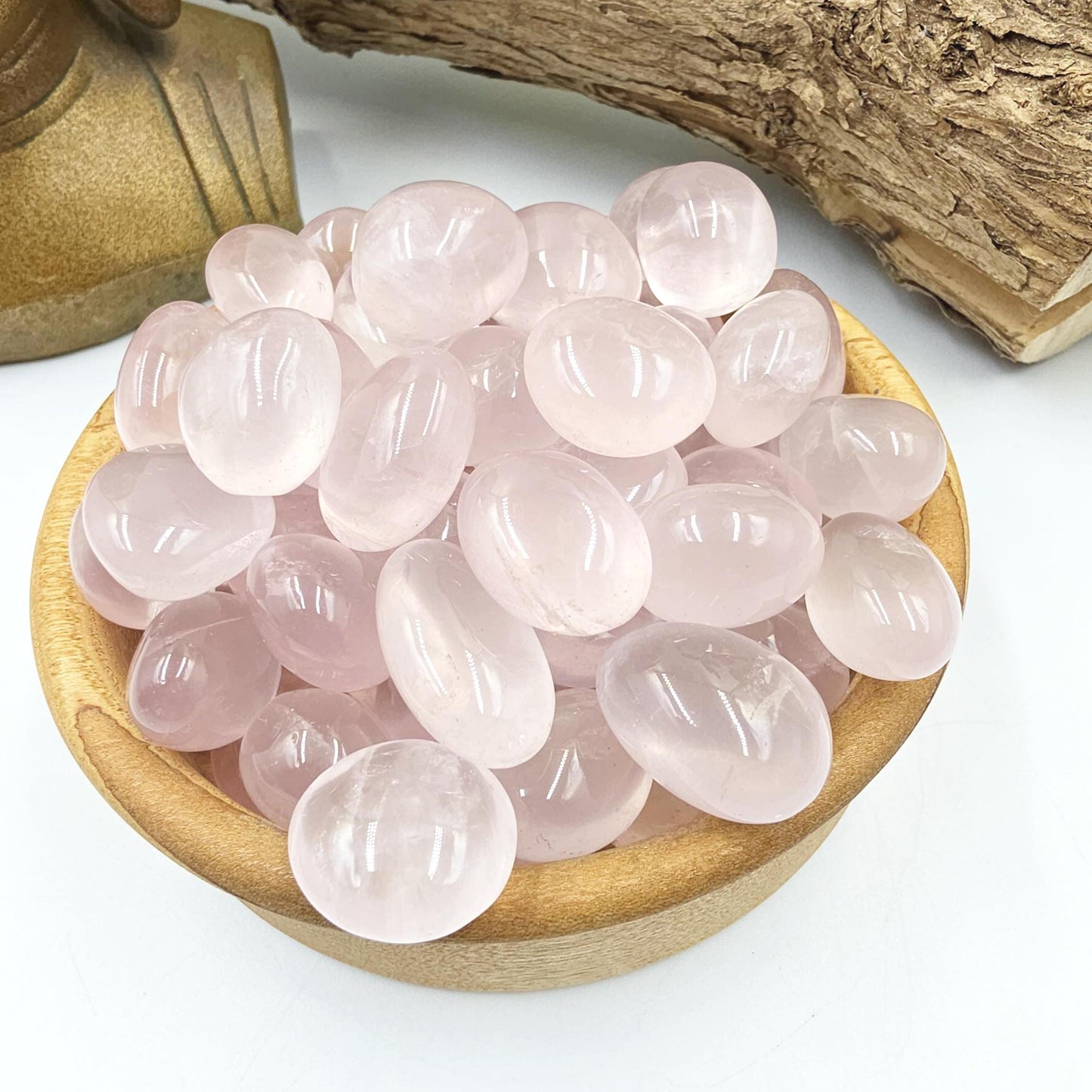 Gemmy Rose Quartz Pebble Tumble Stones – Love, Emotional Healing & Heart Chakra Crystal, 1-2cm