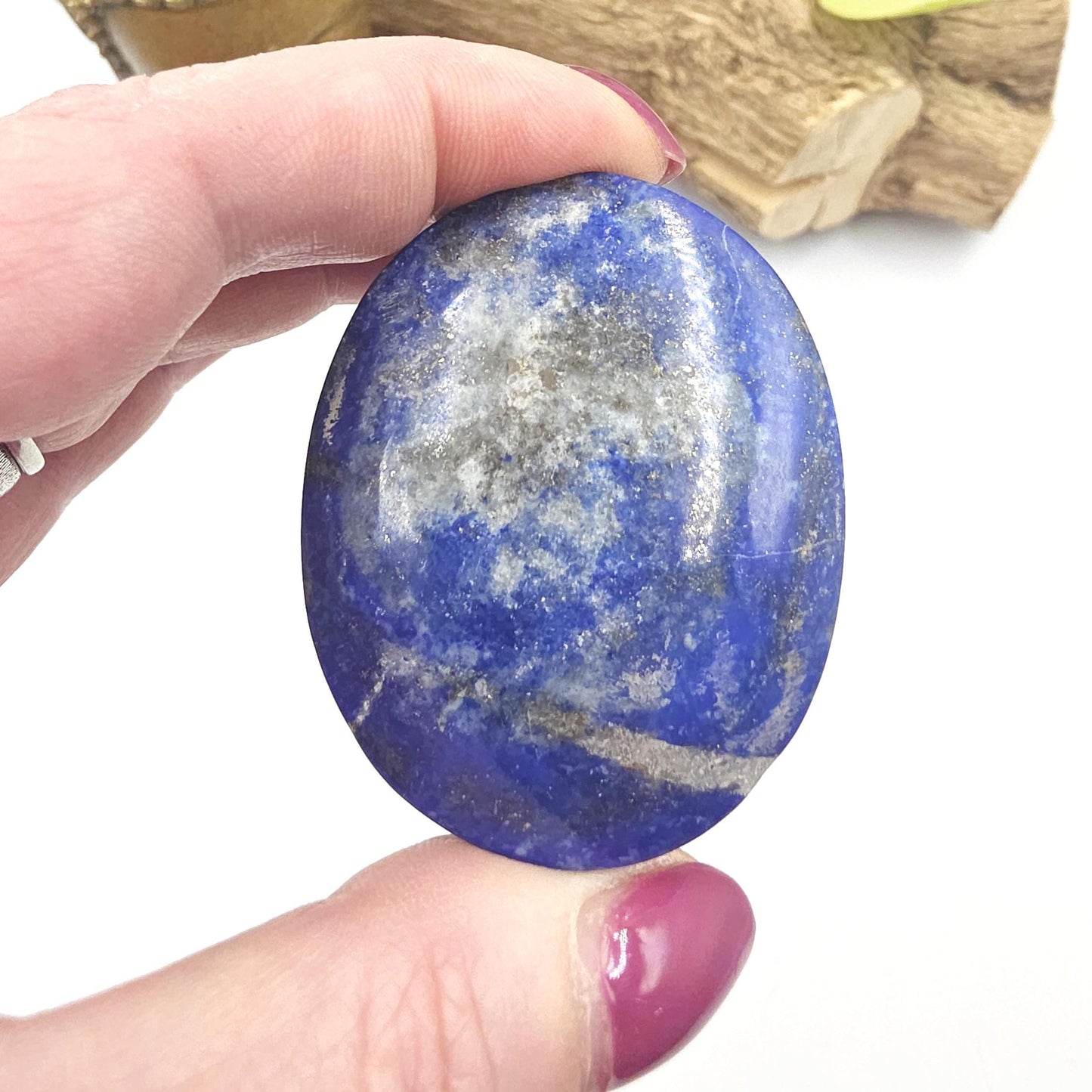 Lapis Lazuli Palm Stone – Wisdom, Communication & Third Eye Chakra Crystal, 80g