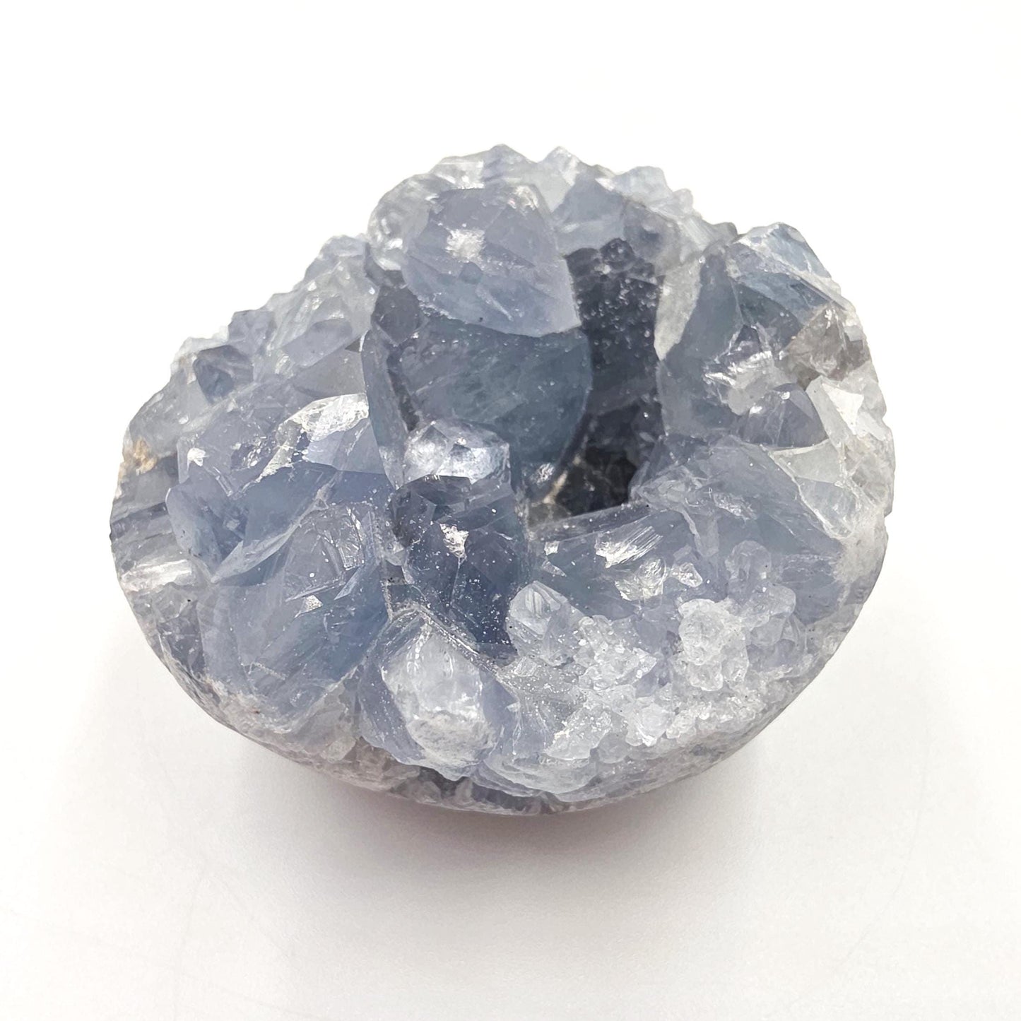 Round Raw Celestite Cluster Specimen – Calm, Spiritual Connection & Crown Chakra Crystal, 300g