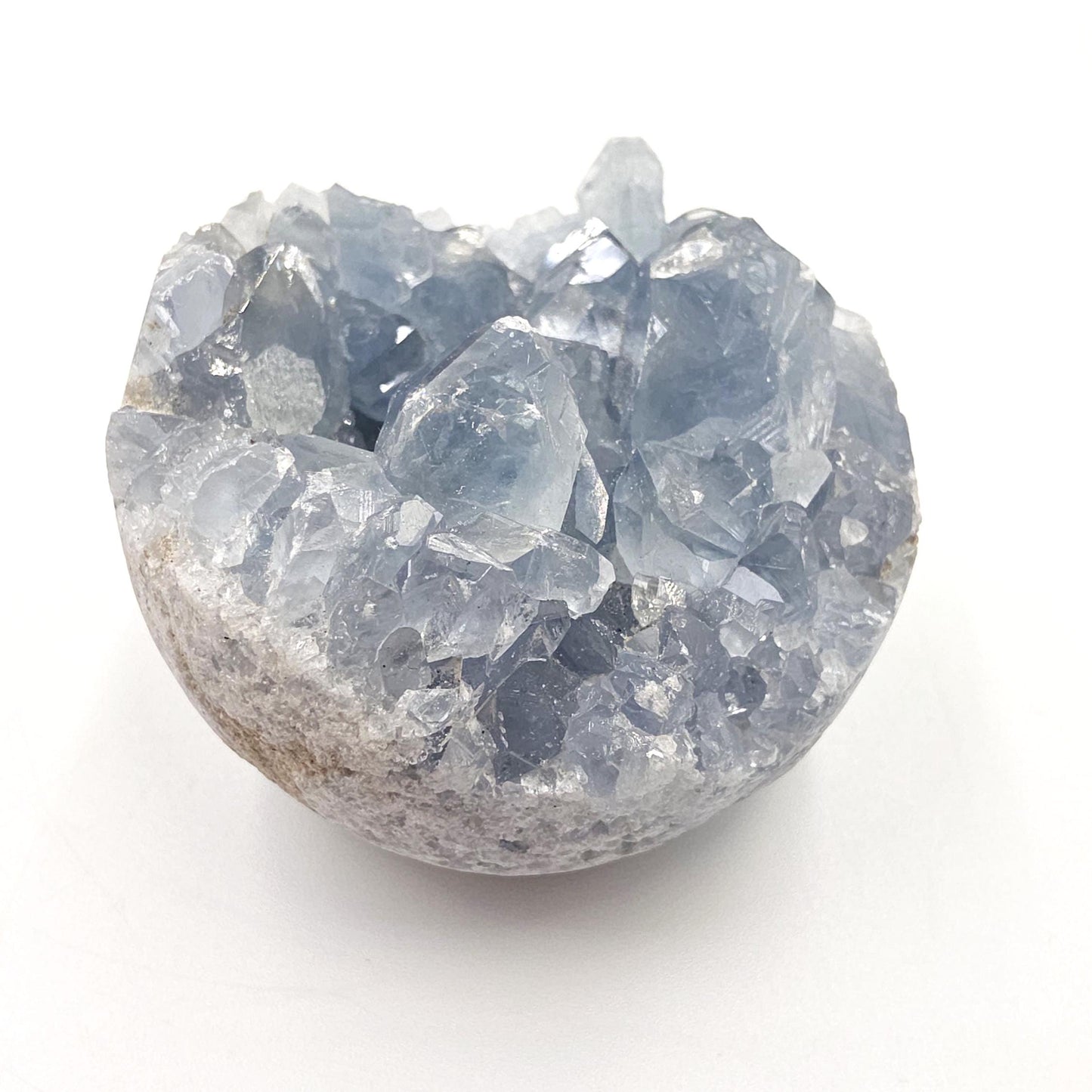 Round Raw Celestite Cluster Specimen – Calm, Spiritual Connection & Crown Chakra Crystal, 300g
