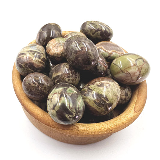 Money Agate Tumble Stones – Natural Banded Agate Chalcedony Quartz for Abundance & Stability, 2-3cm