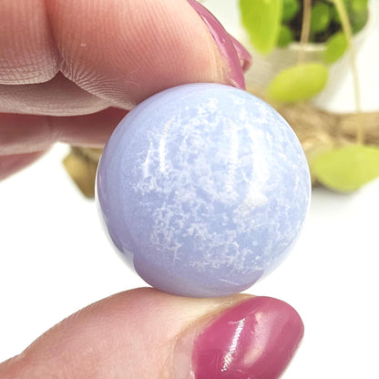 High Grade Blue Lace Agate Sphere – Calm Communication, Emotional Peace & Soothing Energy Crystal, 28mm