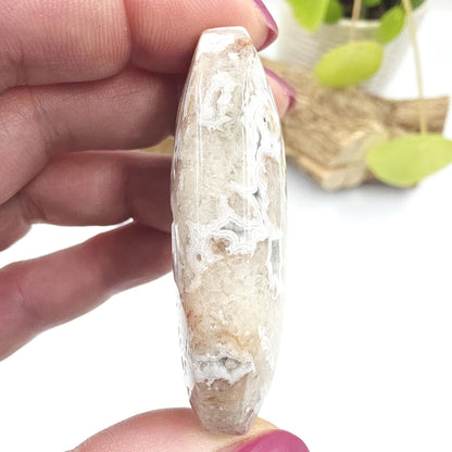 Sparkly Mexican Crazy Lace Agate Palm Stone - Joy, Positivity & Protection Healing Crystal, 90g