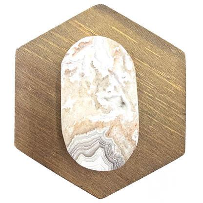 Sparkly Mexican Crazy Lace Agate Palm Stone - Joy, Positivity & Protection Healing Crystal, 90g