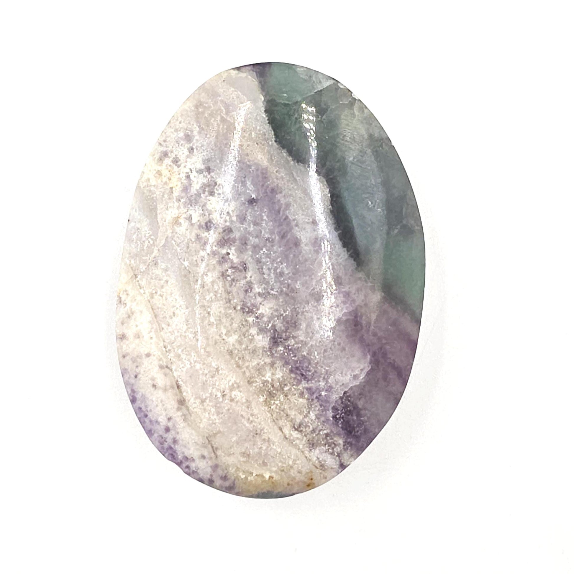 Silk Fluorite Palm Stone – Clarity, Calm & Soothing Flow Energy Crystal, 105g