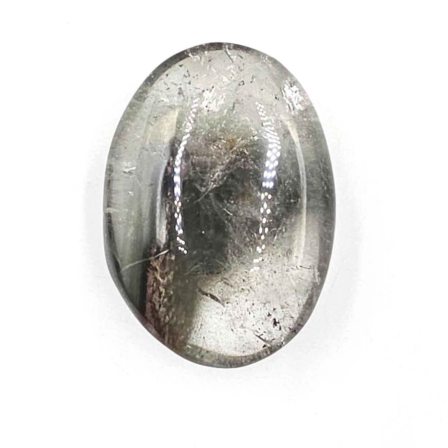 Unique Garden Quartz (Lodolite) Palm Stone – Manifestation, Clarity & Inner Journey Healing Crystal, 100g