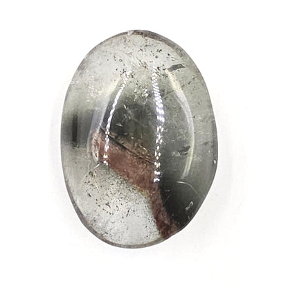 Unique Garden Quartz (Lodolite) Palm Stone – Manifestation, Clarity & Inner Journey Healing Crystal, 100g