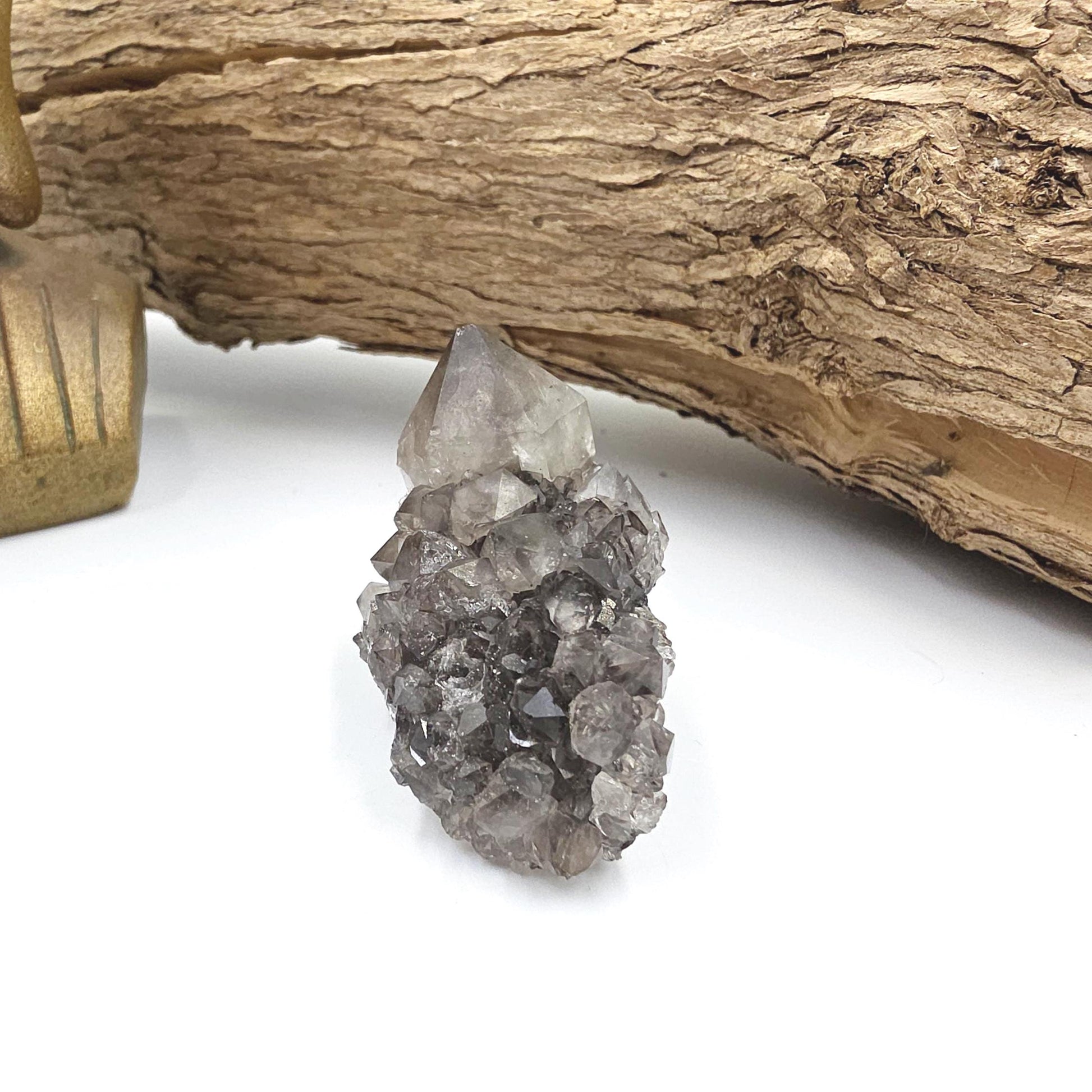 Little Rare Black Spirit Quartz Cluster - Protective & Spiritual Growth Crystal - 50g