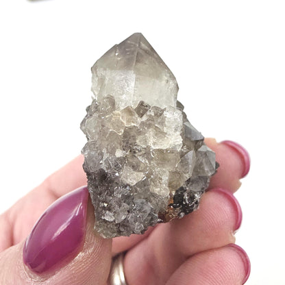 Little Rare Black Spirit Quartz Cluster - Protective & Spiritual Growth Crystal - 50g