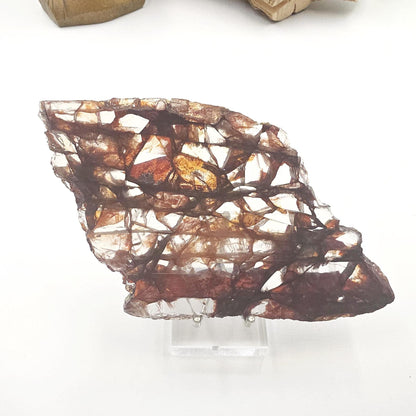 High Grade Fire Quartz Slice Slab – Hematoid Quartz for Grounding, Clarity & Balanced Energy, 295g