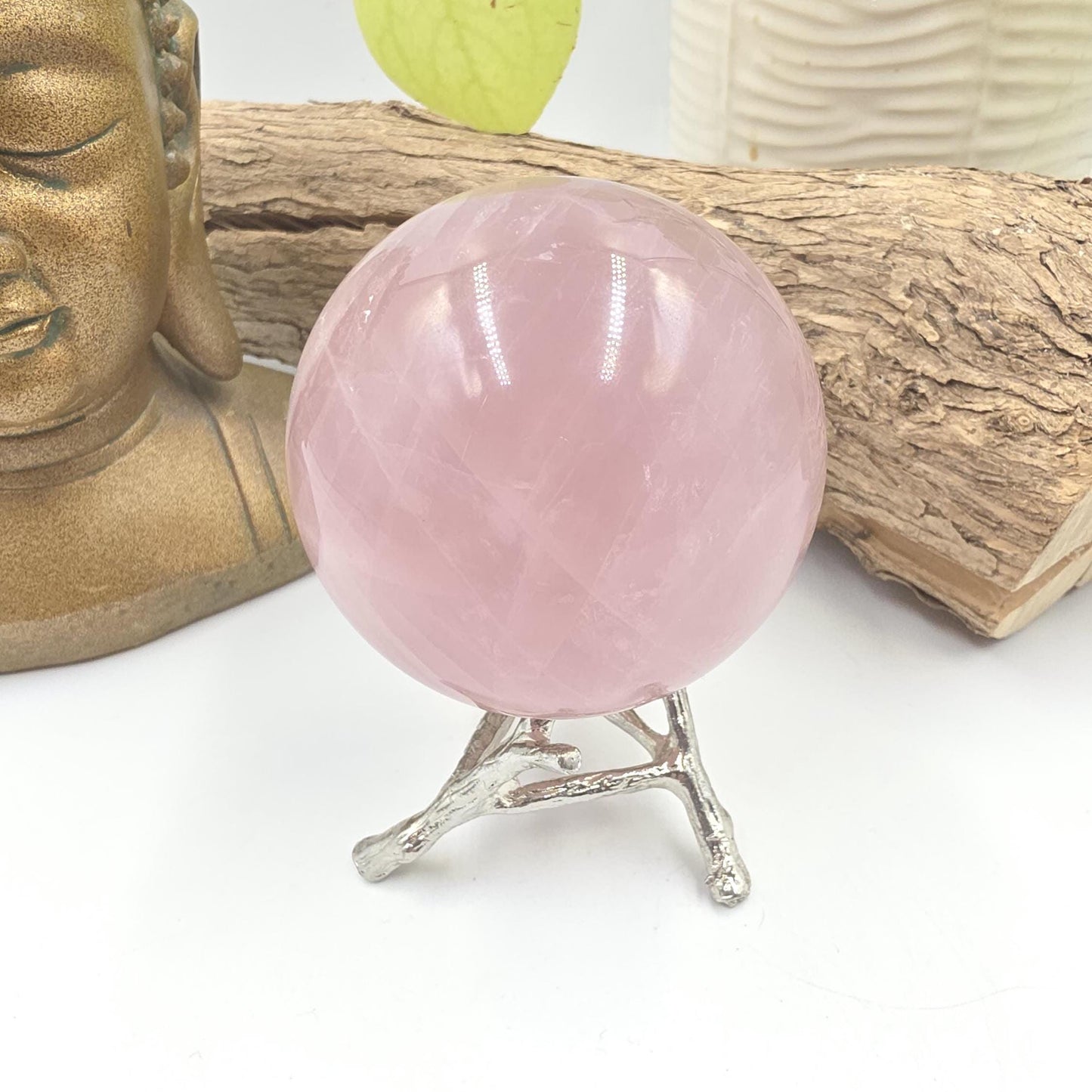 Lavender Rose Quartz Sphere – Self Love, Calm & Soothing Healing Crystal, 67mm