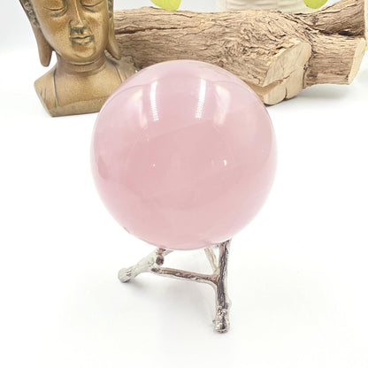 Lavender Rose Quartz Sphere – Self Love, Calm & Soothing Healing Crystal, 67mm