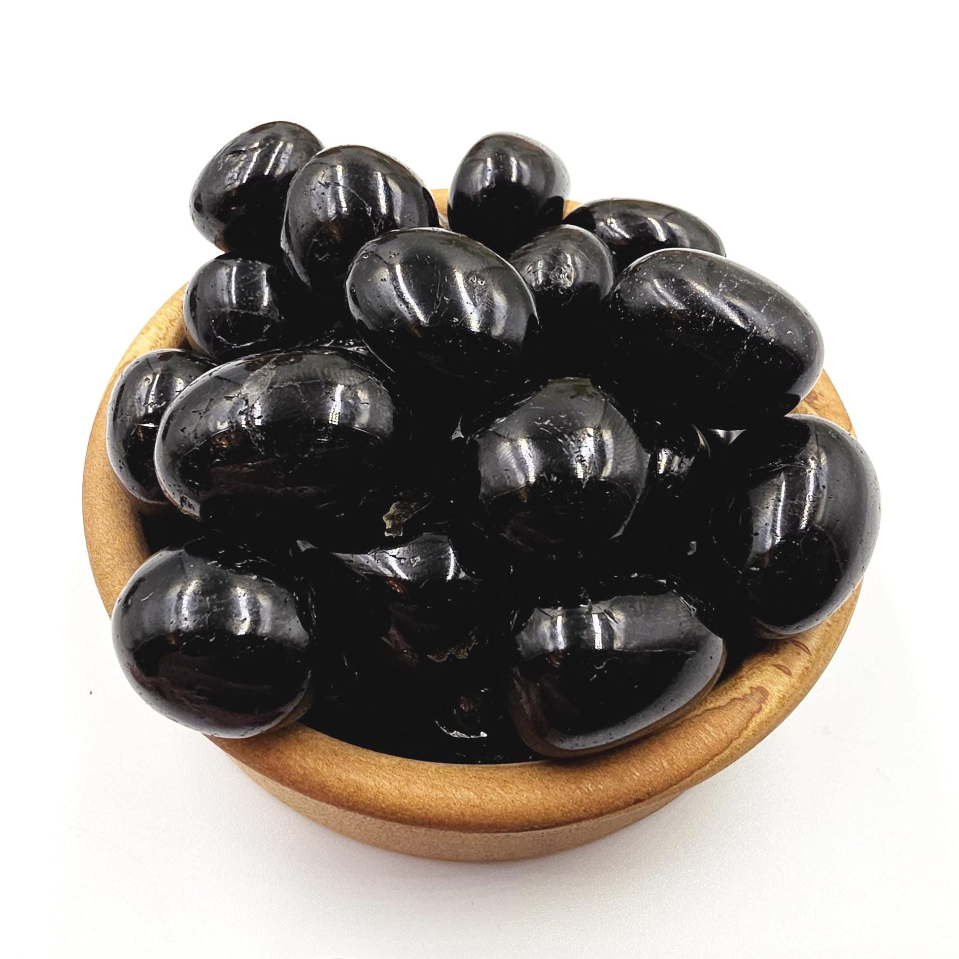 Black Tourmaline Tumble Stones – Protection, Grounding & Energy Shielding Crystal, 2-3cm