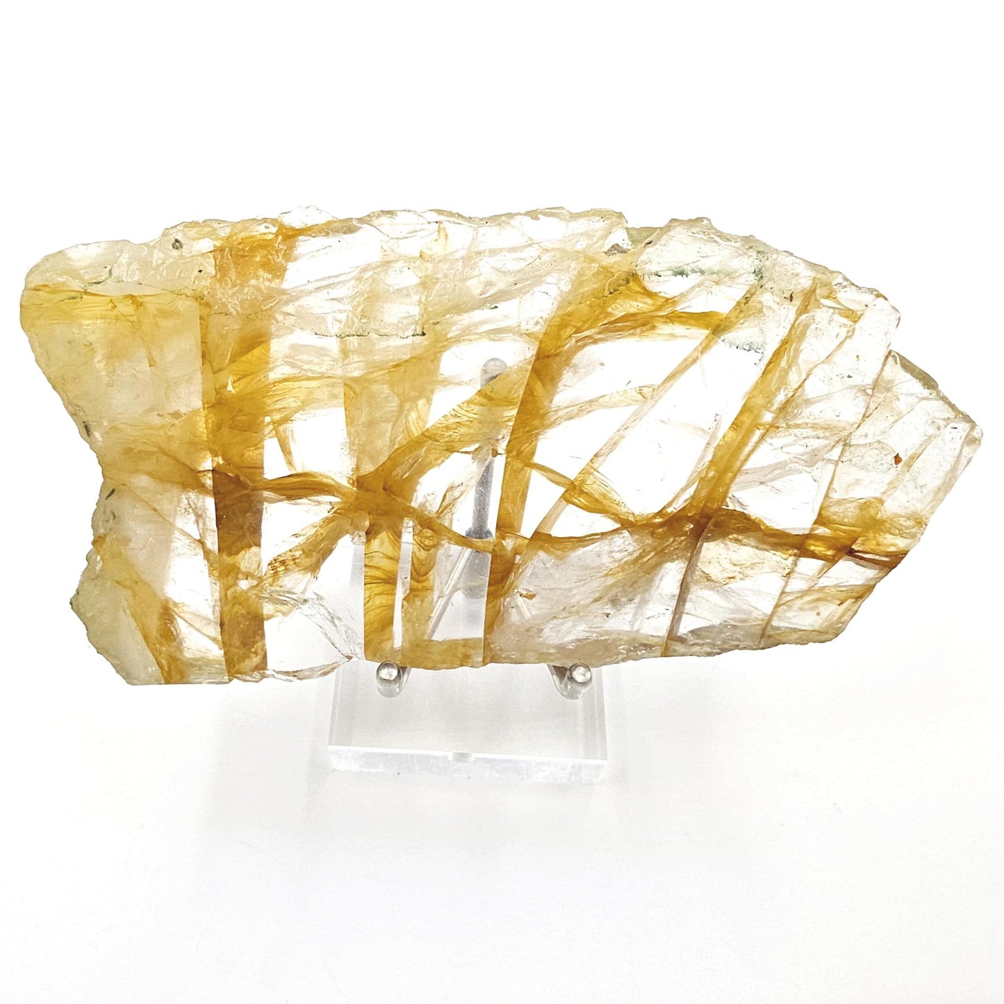 High Grade Golden Healer Slice Slab – Healing, Balance & High Vibrational Quartz Crystal, 290g