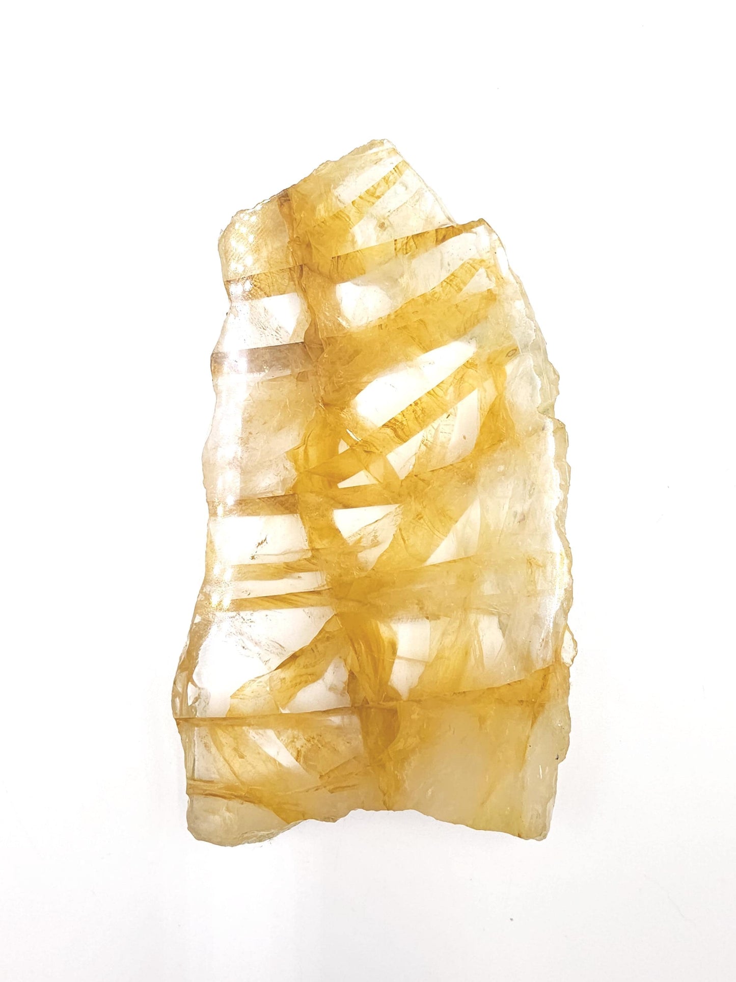 High Grade Golden Healer Slice Slab – Healing, Balance & High Vibrational Quartz Crystal, 290g