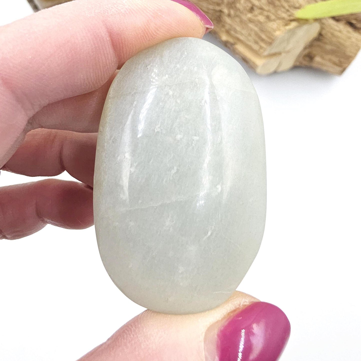 Green Moonstone Palm - Heart Chakra & Emotional Balance Healing Crystal, 50g