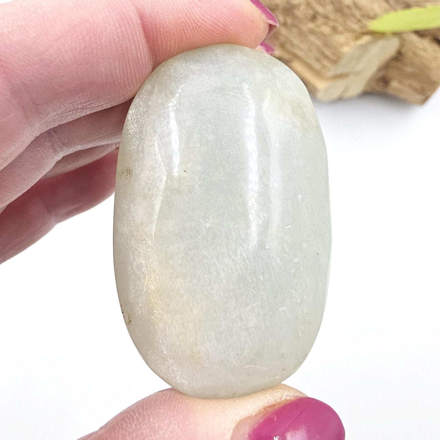 Green Moonstone Palm - Heart Chakra & Emotional Balance Healing Crystal, 50g
