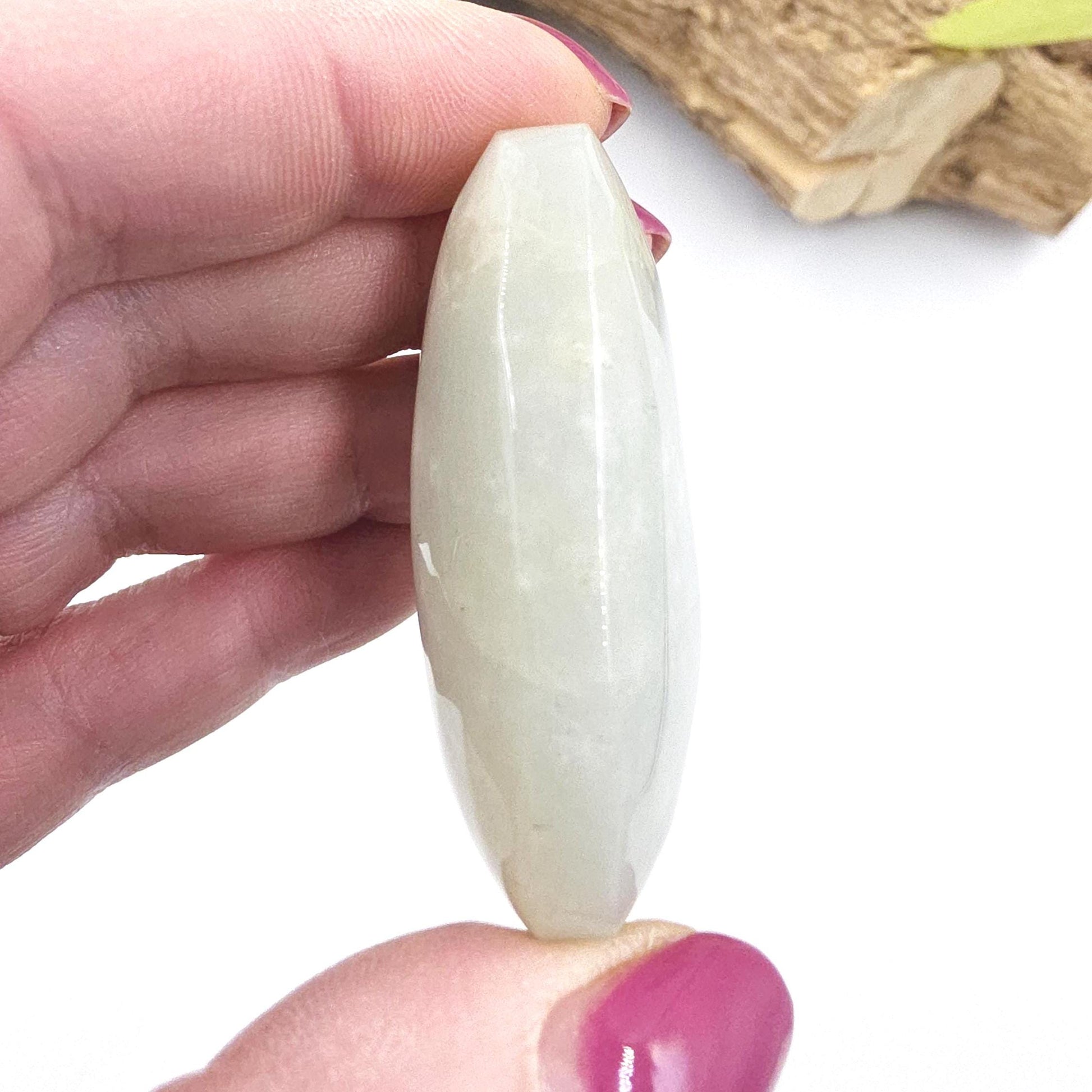Green Moonstone Palm - Heart Chakra & Emotional Balance Healing Crystal, 50g