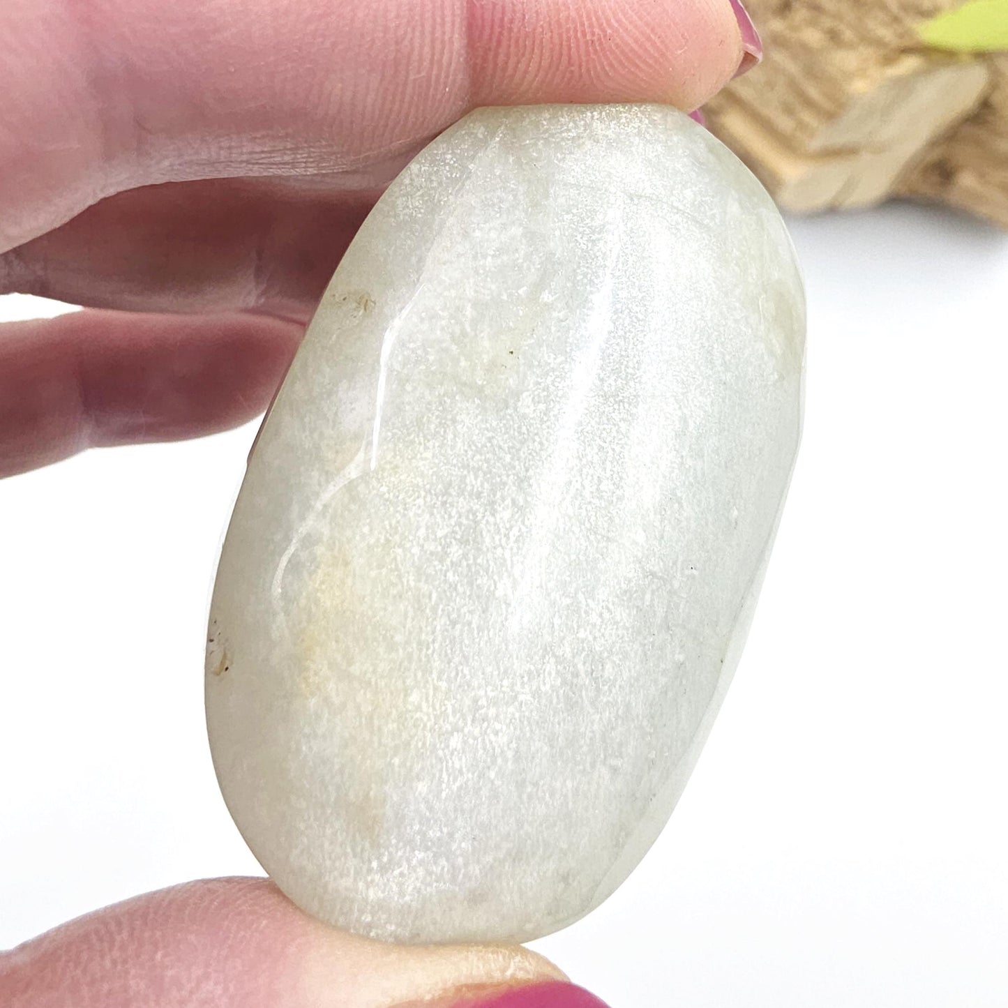 Green Moonstone Palm - Heart Chakra & Emotional Balance Healing Crystal, 50g
