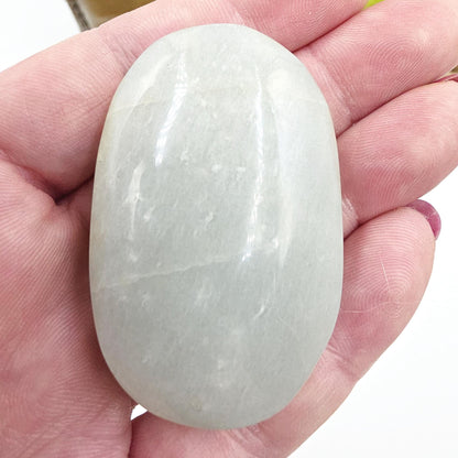 Green Moonstone Palm - Heart Chakra & Emotional Balance Healing Crystal, 50g