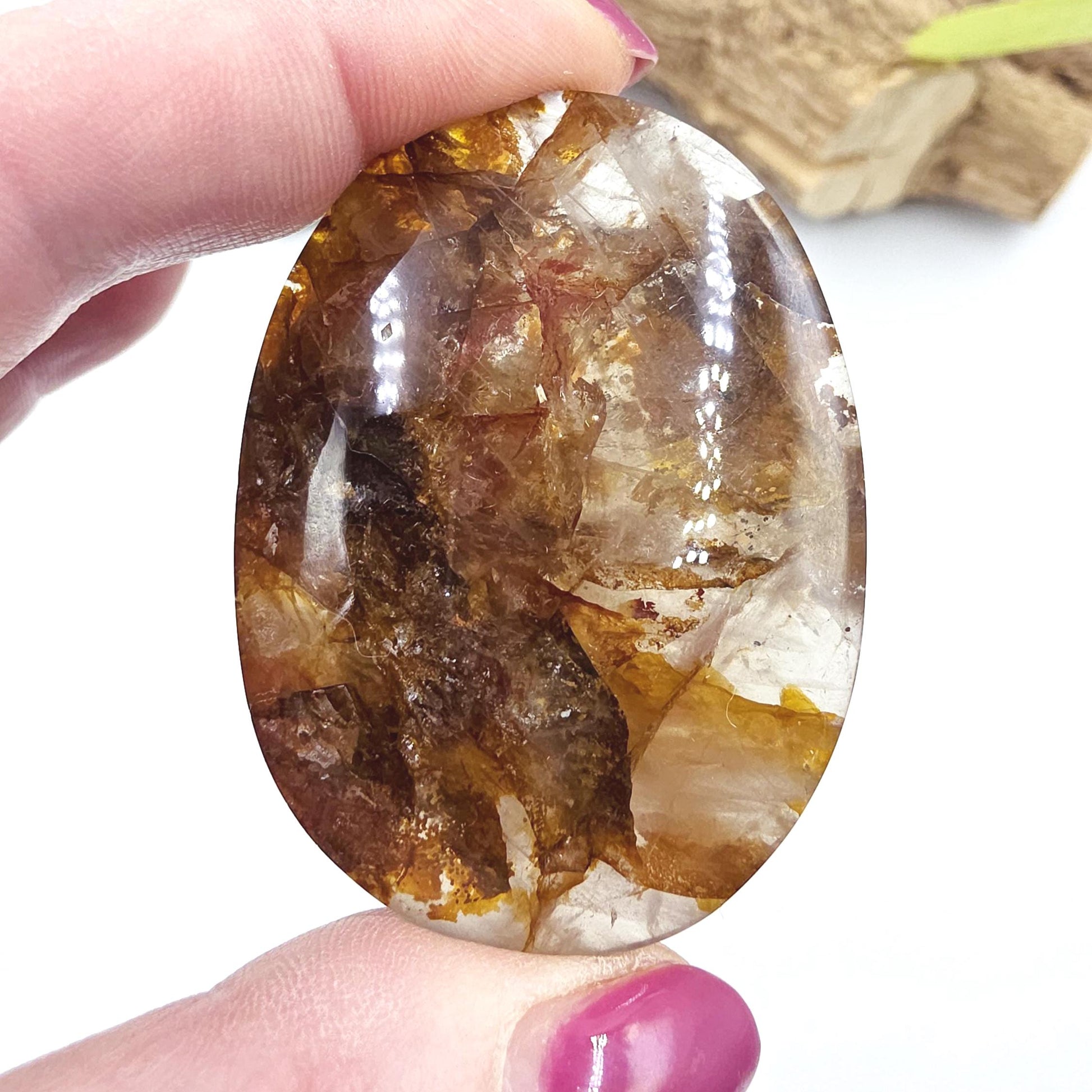 Golden Healer Palm Stone – Deep Healing & Spiritual Balance Crystal, 60g