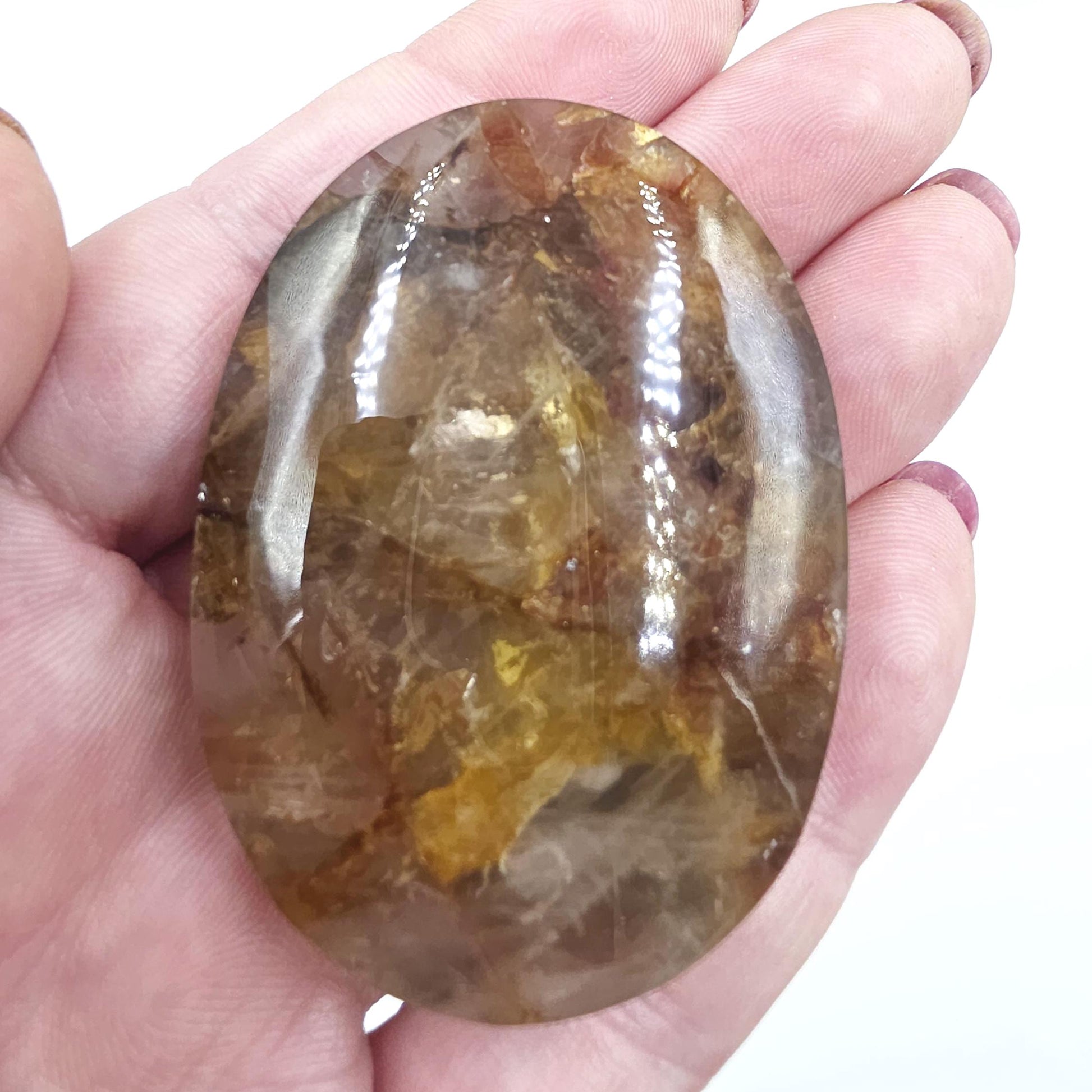 Golden Healer Palm Stone – Deep Healing & Spiritual Balance Crystal, 60g