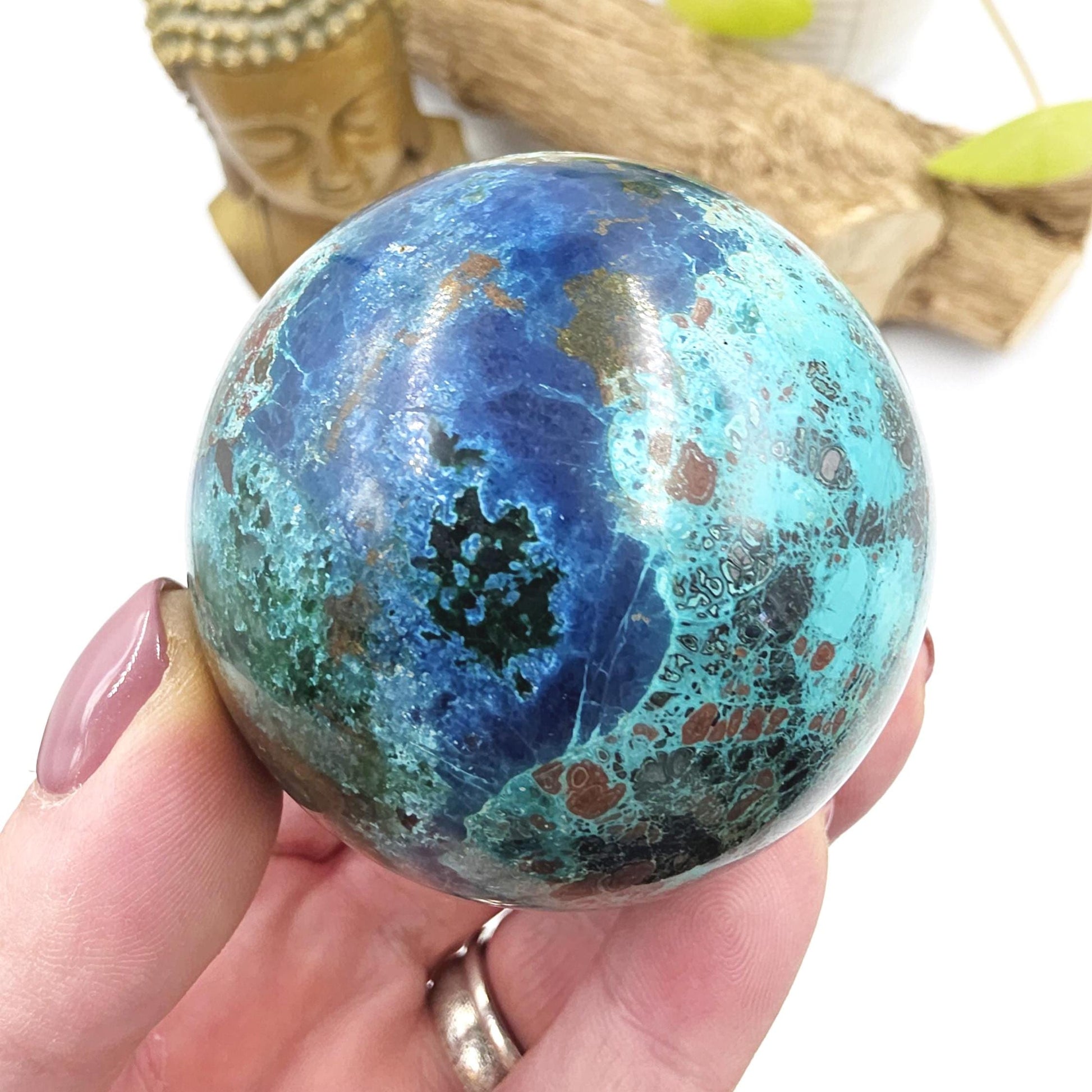 Large Quantum Quattro Sphere – Emotional Healing, Heart Chakra Balance & Spiritual Growth Crystal, 59mm