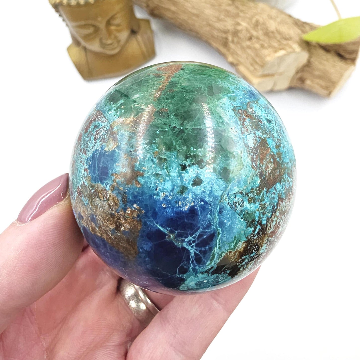 Large Quantum Quattro Sphere – Emotional Healing, Heart Chakra Balance & Spiritual Growth Crystal, 59mm