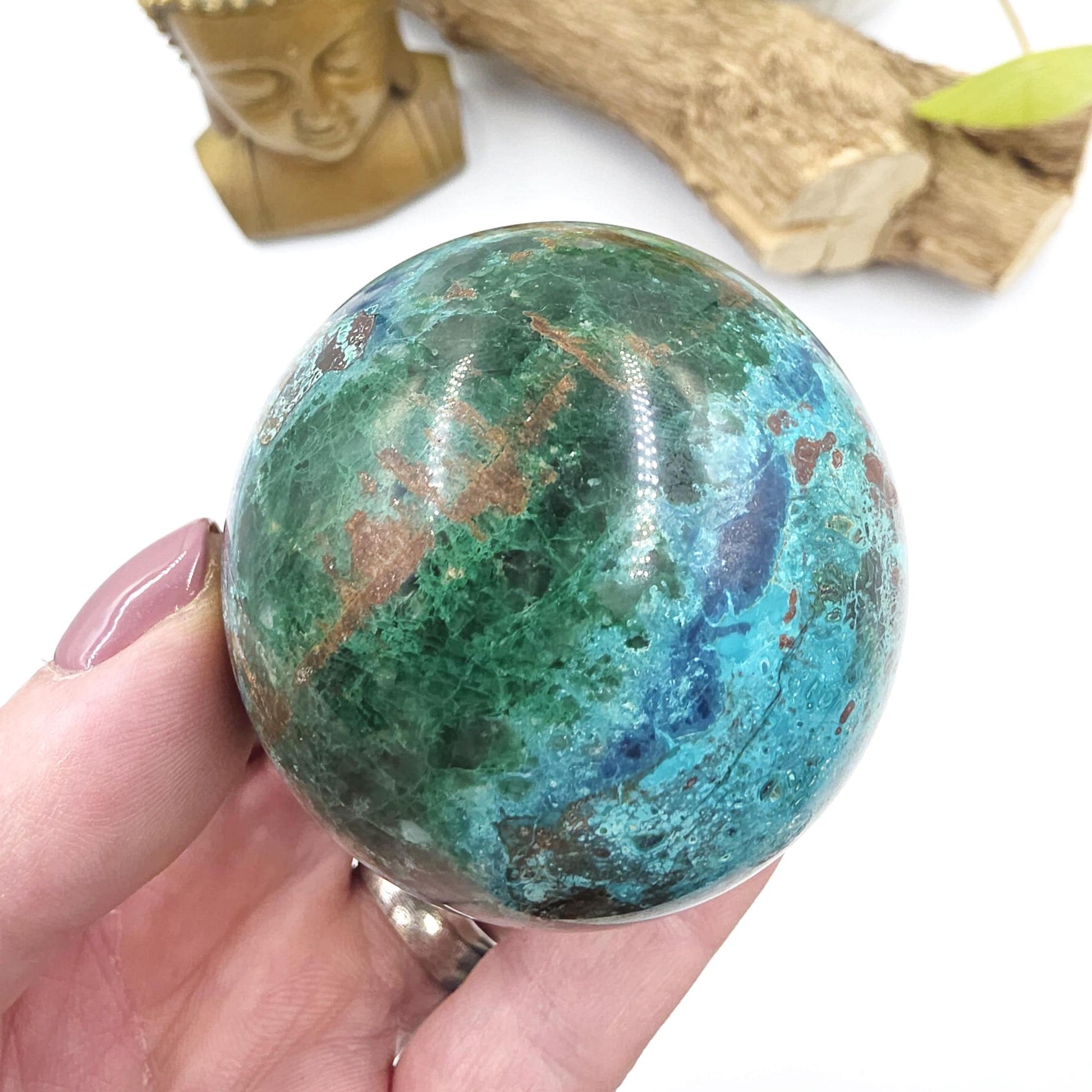 Large Quantum Quattro Sphere – Emotional Healing, Heart Chakra Balance & Spiritual Growth Crystal, 59mm
