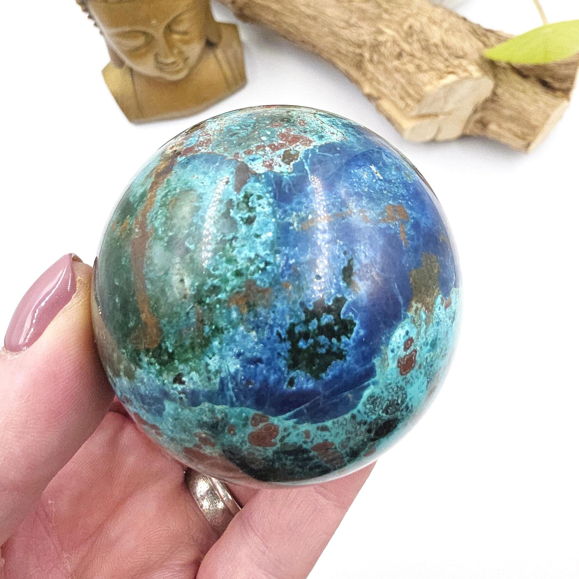 Large Quantum Quattro Sphere – Emotional Healing, Heart Chakra Balance & Spiritual Growth Crystal, 59mm