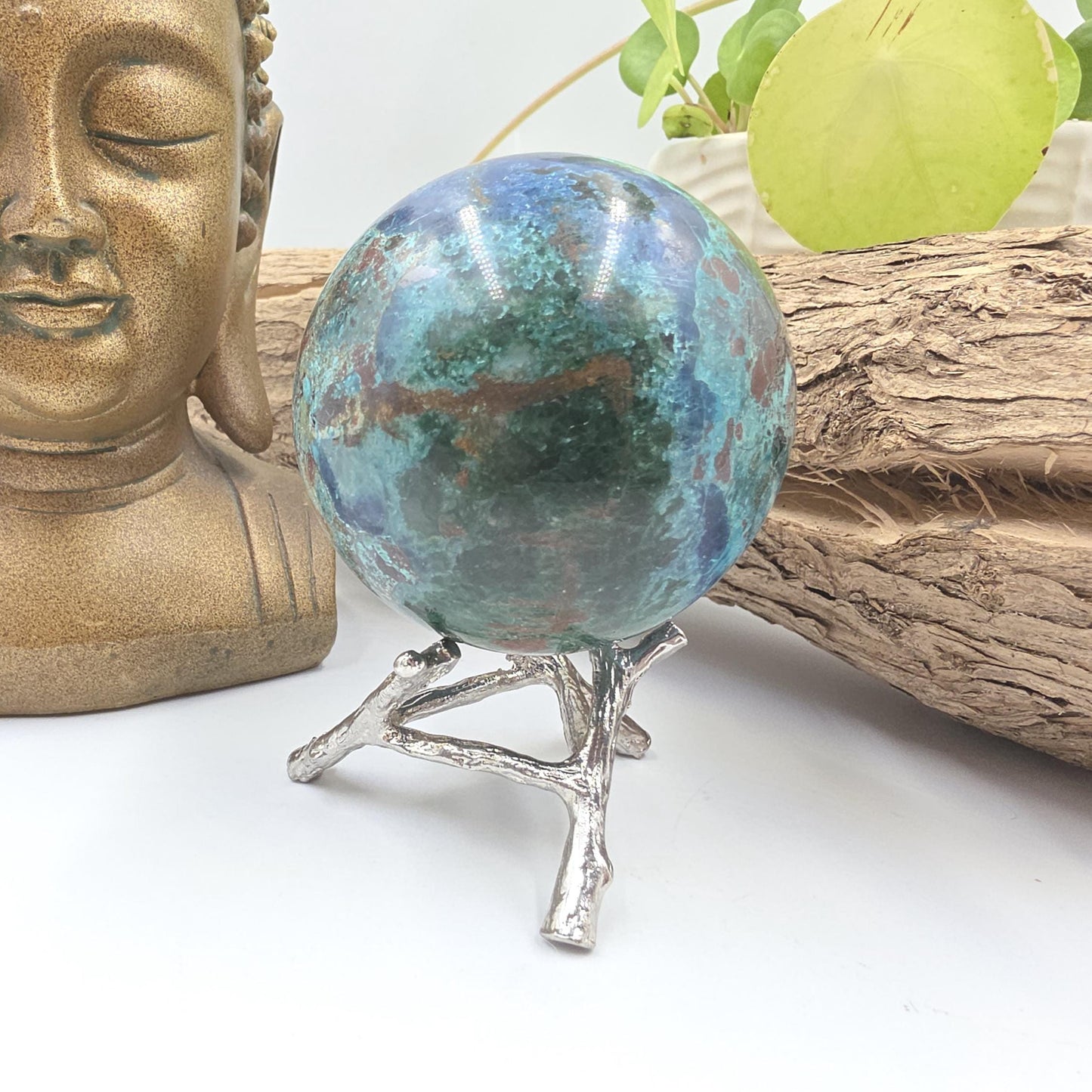 Large Quantum Quattro Sphere – Emotional Healing, Heart Chakra Balance & Spiritual Growth Crystal, 59mm