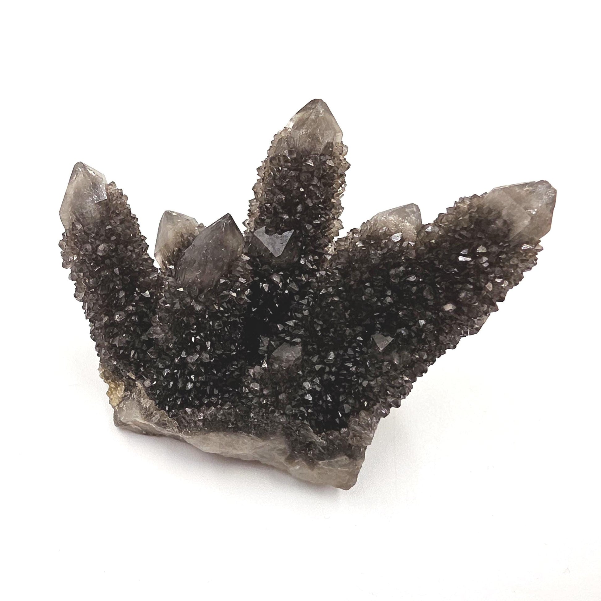 Rare Black Spirit Quartz Cluster Specimen – Protection, Spiritual Growth & High Vibration Crystal, 105g