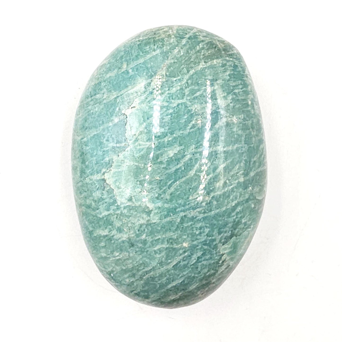 Large Amazonite Palm Stone – Calm, Communication & Emotional Healing Crystal, 160g