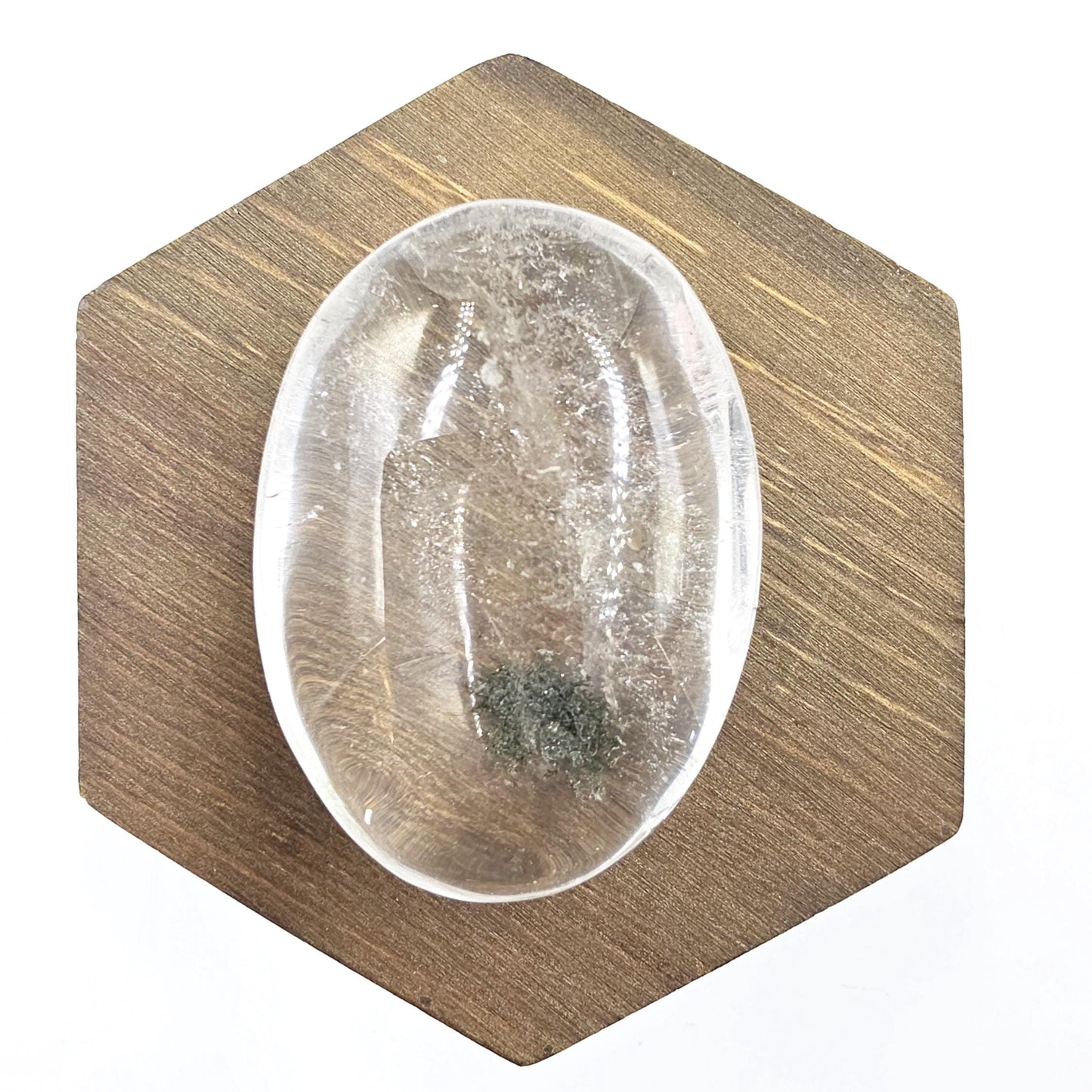 Minimalistic Garden Quartz (Lodolite) Palm Stone – Manifestation, Clarity & Inner Journey Healing Crystal, 75g